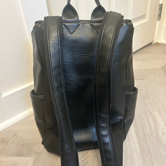 Black Vegan Leather Matt & Nat Brave Backpack for 13” Laptop - Picture 3 of 9